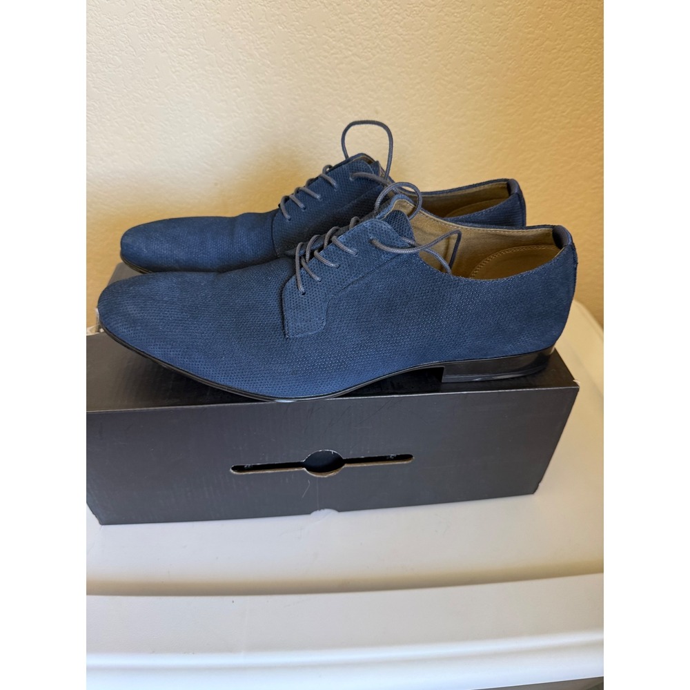 Aldo Clinttun Navy Blue Textured Oxford Dress Shoes Mens 10